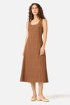 Princess Highway - Billie Check Midi Dress - chocolate