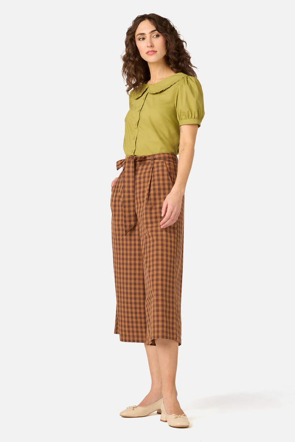 Princess Highway - Billie Check Culotte - chocolate