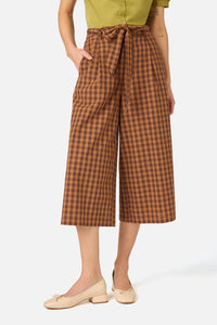 Princess Highway - Billie Check Culotte - chocolate