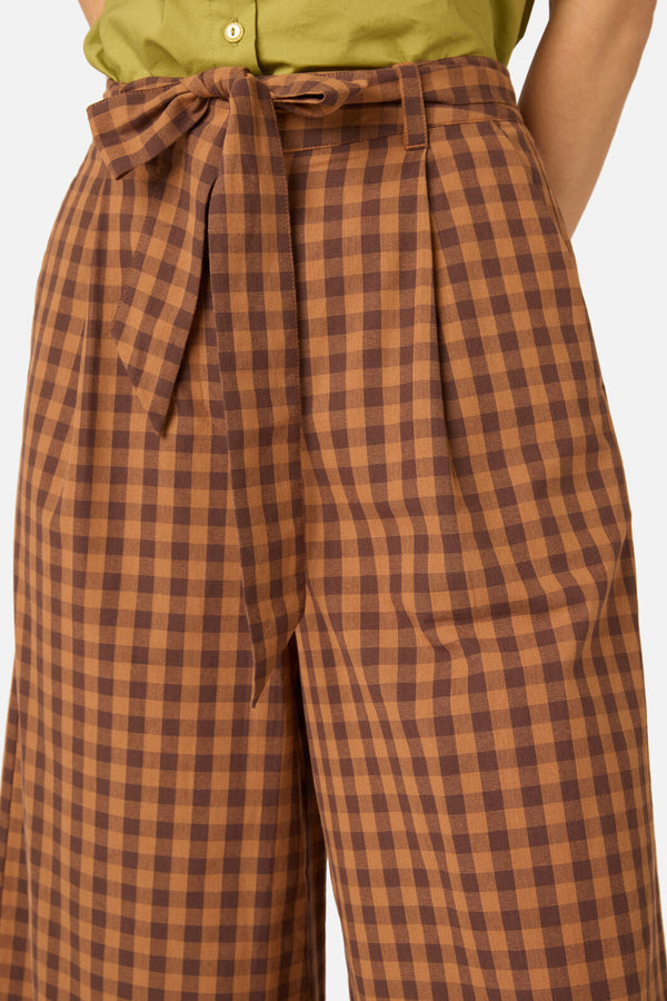 Princess Highway - Billie Check Culotte - chocolate