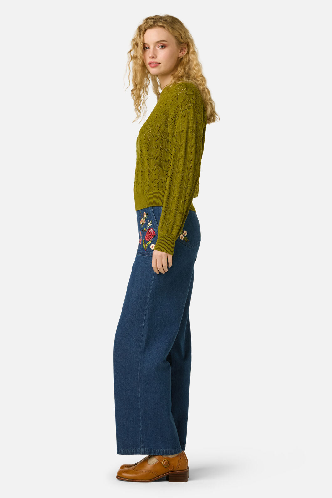 Princess Highway - Gracey Wave Knit Jumper - olive