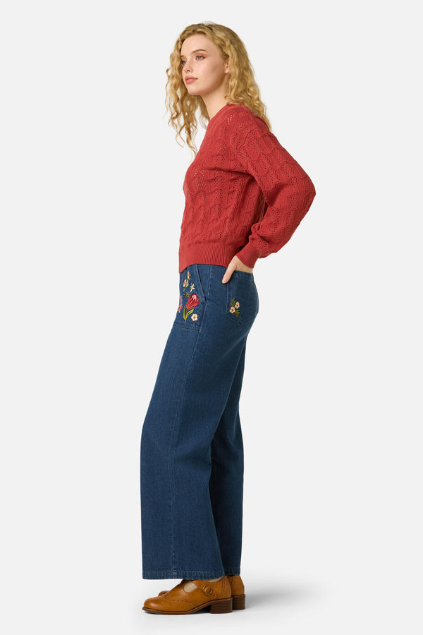 Princess Highway - Gracey Wave Knit Jumper - rose