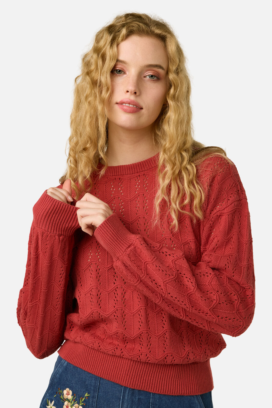 Princess Highway - Gracey Wave Knit Jumper - rose
