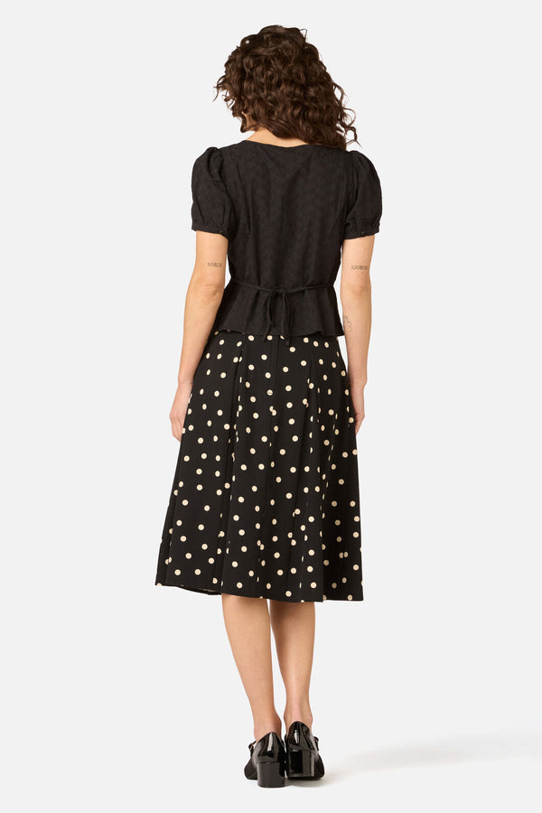 Princess Highway - Nova Prairie Short Sleeve Top - black