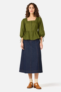 Princess Highway - Eveleigh Peplum Top - olive