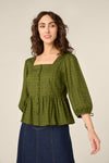 Princess Highway - Eveleigh Peplum Top - olive