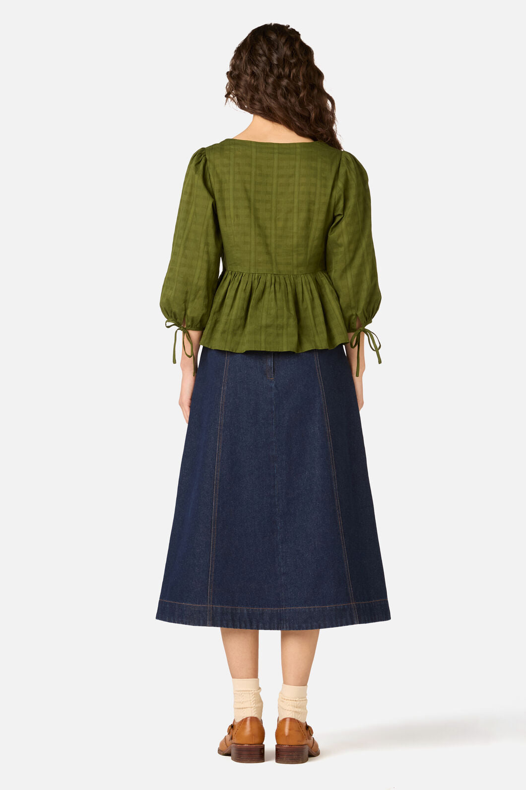 Princess Highway - Eveleigh Peplum Top - olive