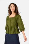 Princess Highway - Eveleigh Peplum Top - olive