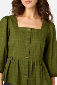 Princess Highway - Eveleigh Peplum Top - olive
