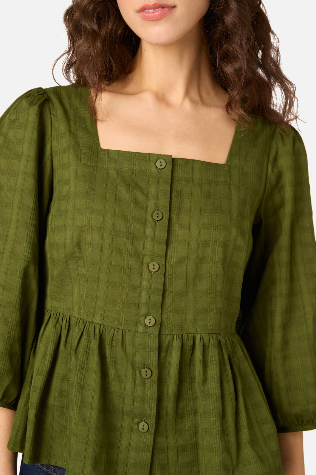Princess Highway - Eveleigh Peplum Top - olive