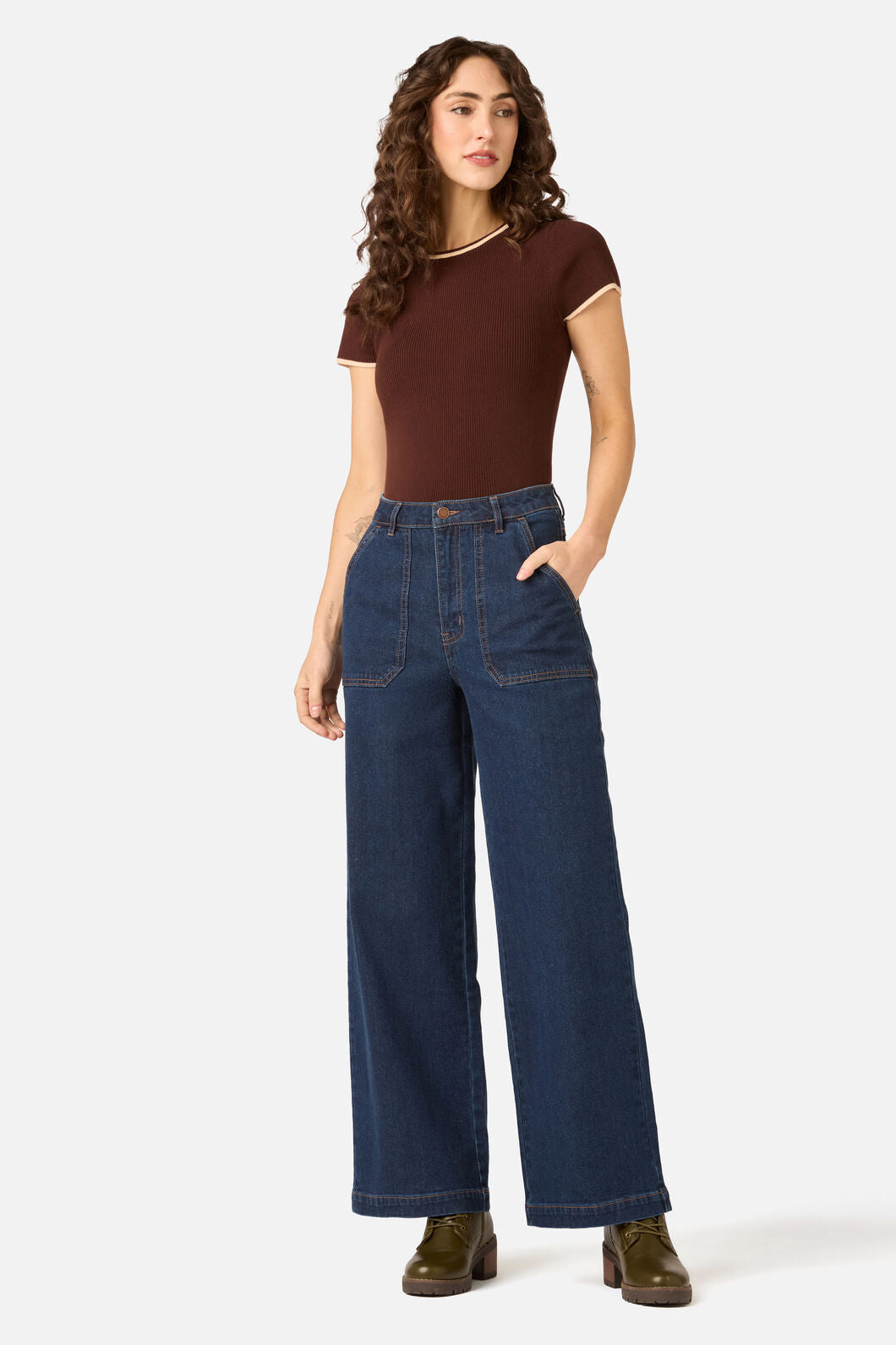 Princess Highway - Whitney Wide Leg Jean - mid-denim