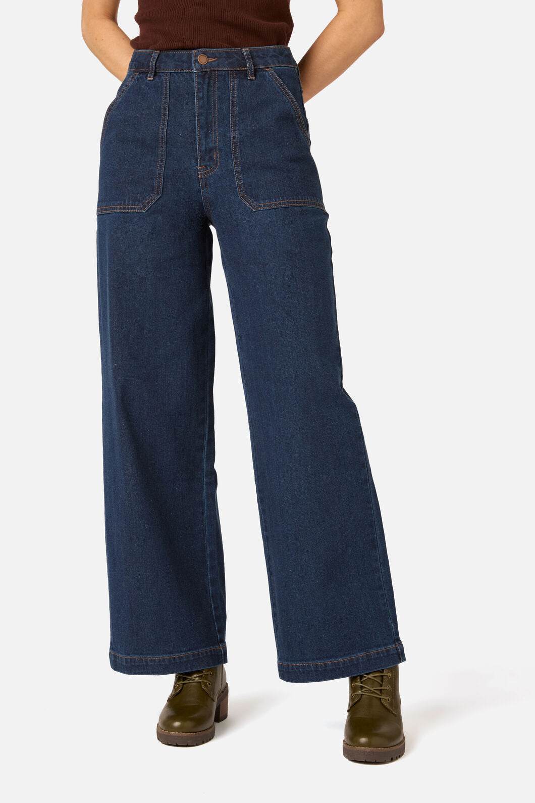 Princess Highway - Whitney Wide Leg Jean - mid-denim