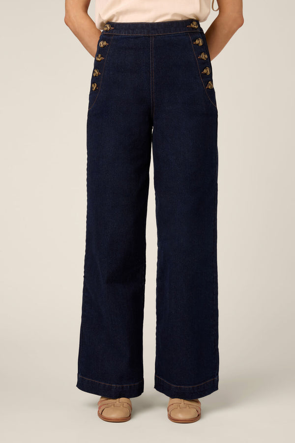 Princess Highway - Sailor Girl Classic Denim Jean - blue-denim