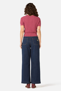 Princess Highway - Lila Short Sleeve Knit Top - rose
