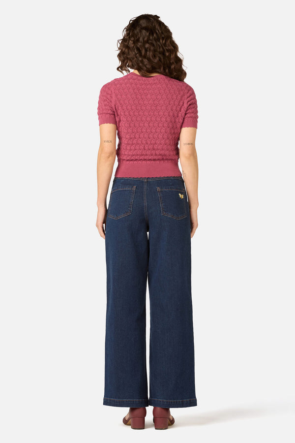 Princess Highway - Lila Short Sleeve Knit Top - rose