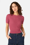 Princess Highway - Lila Short Sleeve Knit Top - rose