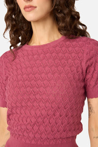 Princess Highway - Lila Short Sleeve Knit Top - rose