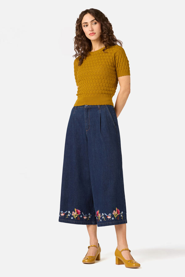 Princess Highway - Lila Short Sleeve Knit Top - golden-olive