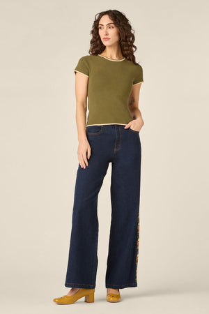 Princess Highway - Gigi Short Sleeve Knit Top - green