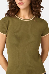 Princess Highway - Gigi Short Sleeve Knit Top - green