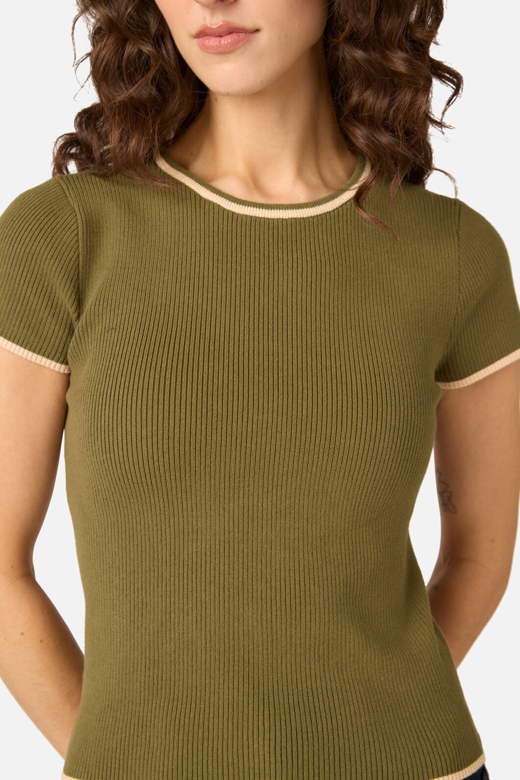Princess Highway - Gigi Short Sleeve Knit Top - green