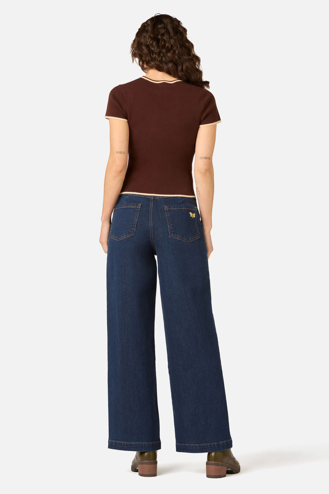 Princess Highway - Gigi Short Sleeve Knit Top - chocolate