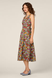 Princess Highway - Butterfly & Fruit Midi Dress - blue