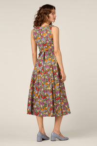 Princess Highway - Butterfly & Fruit Midi Dress - blue