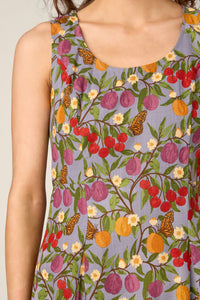 Princess Highway - Butterfly & Fruit Midi Dress - blue