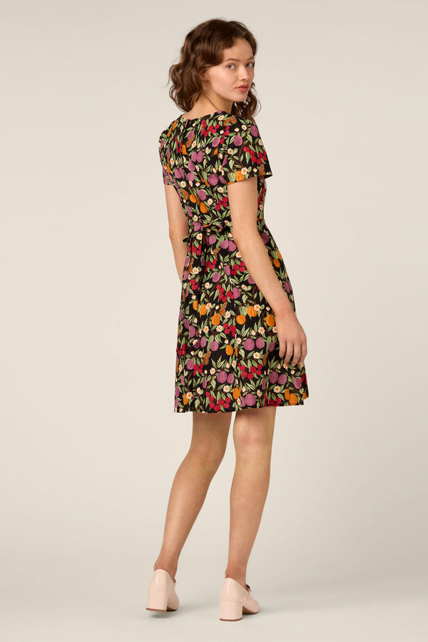 Princess Highway - Butterfly & Fruit Mini Dress - black