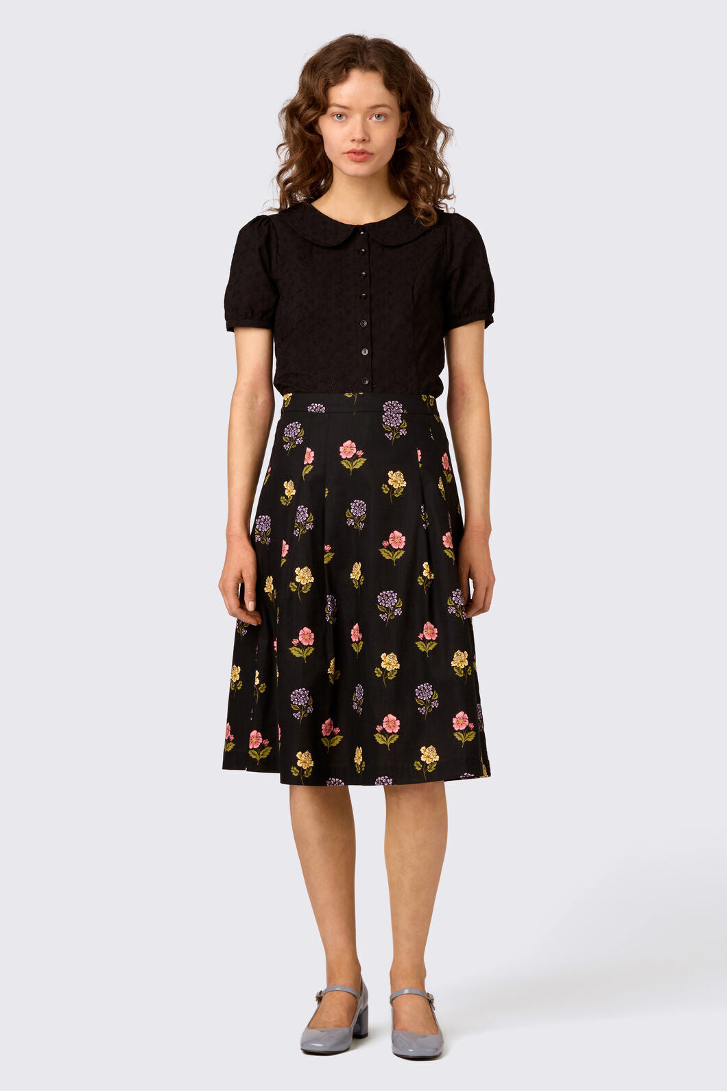 Princess Highway - Meika 90s Flower Skirt - black