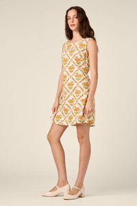 Princess Highway - Luxe Marigold Shift Dress - cream