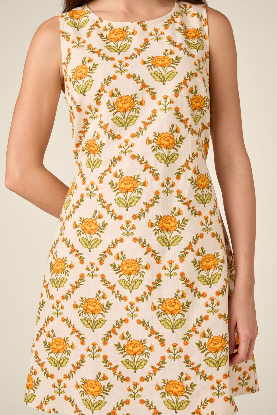 Princess Highway - Luxe Marigold Shift Dress - cream