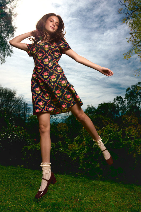 Princess Highway - Luxe Marigold Mini Dress - navy