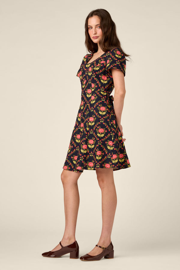 Princess Highway - Luxe Marigold Mini Dress - navy