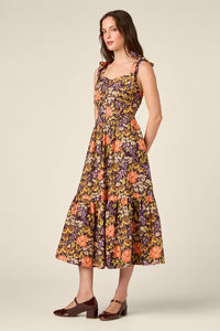 Princess Highway - Adelaide Floral Prairie Dress - plum