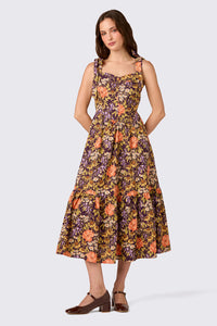 Princess Highway - Adelaide Floral Prairie Dress - plum