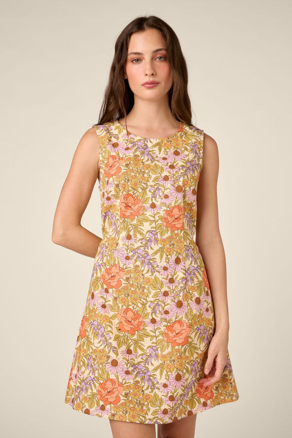 Princess Highway - Adelaide Floral Shift Dress - cream