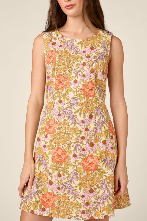 Princess Highway - Adelaide Floral Shift Dress - cream