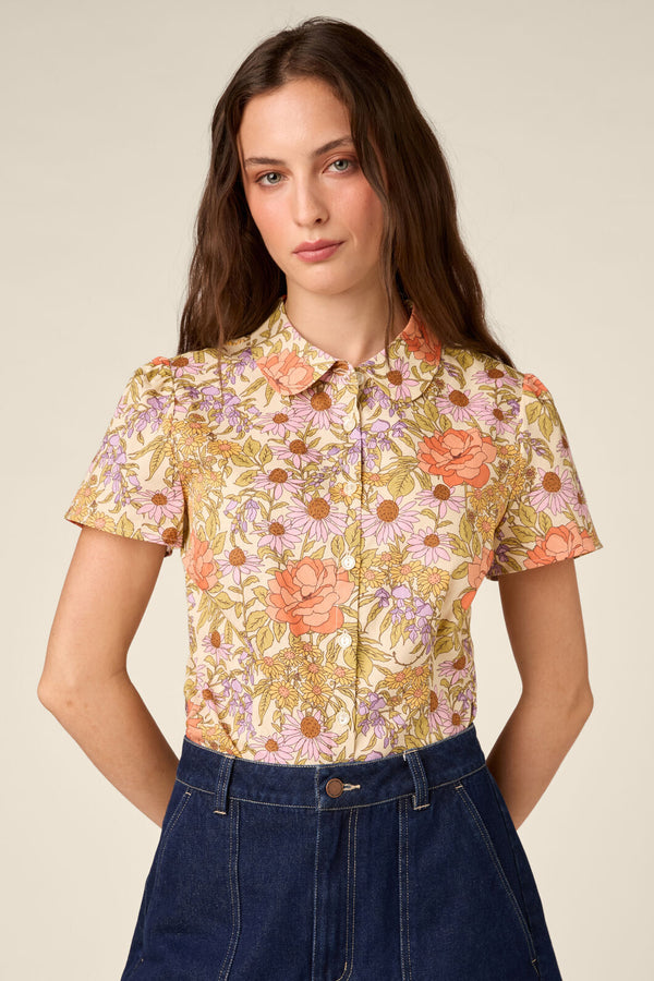 Princess Highway - Adelaide Floral Blouse - cream