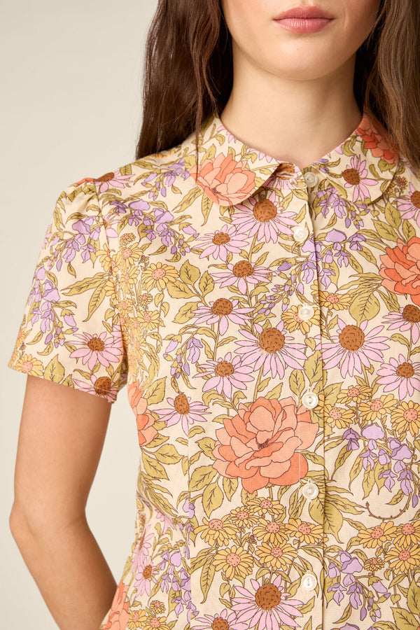 Princess Highway - Adelaide Floral Blouse - cream