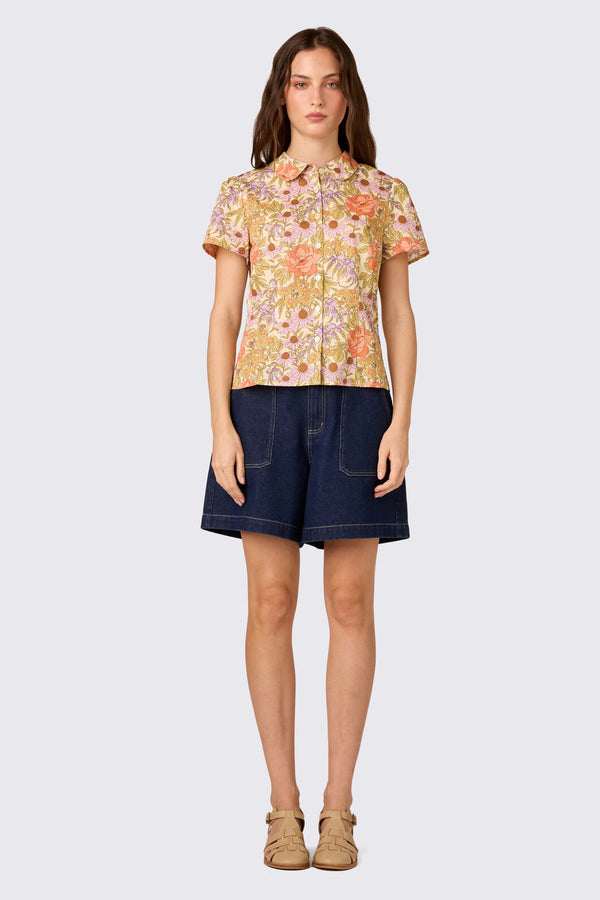 Princess Highway - Adelaide Floral Blouse - cream