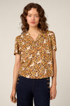 Princess Highway - Dogs & Flowers Spring Blouse - chocolate