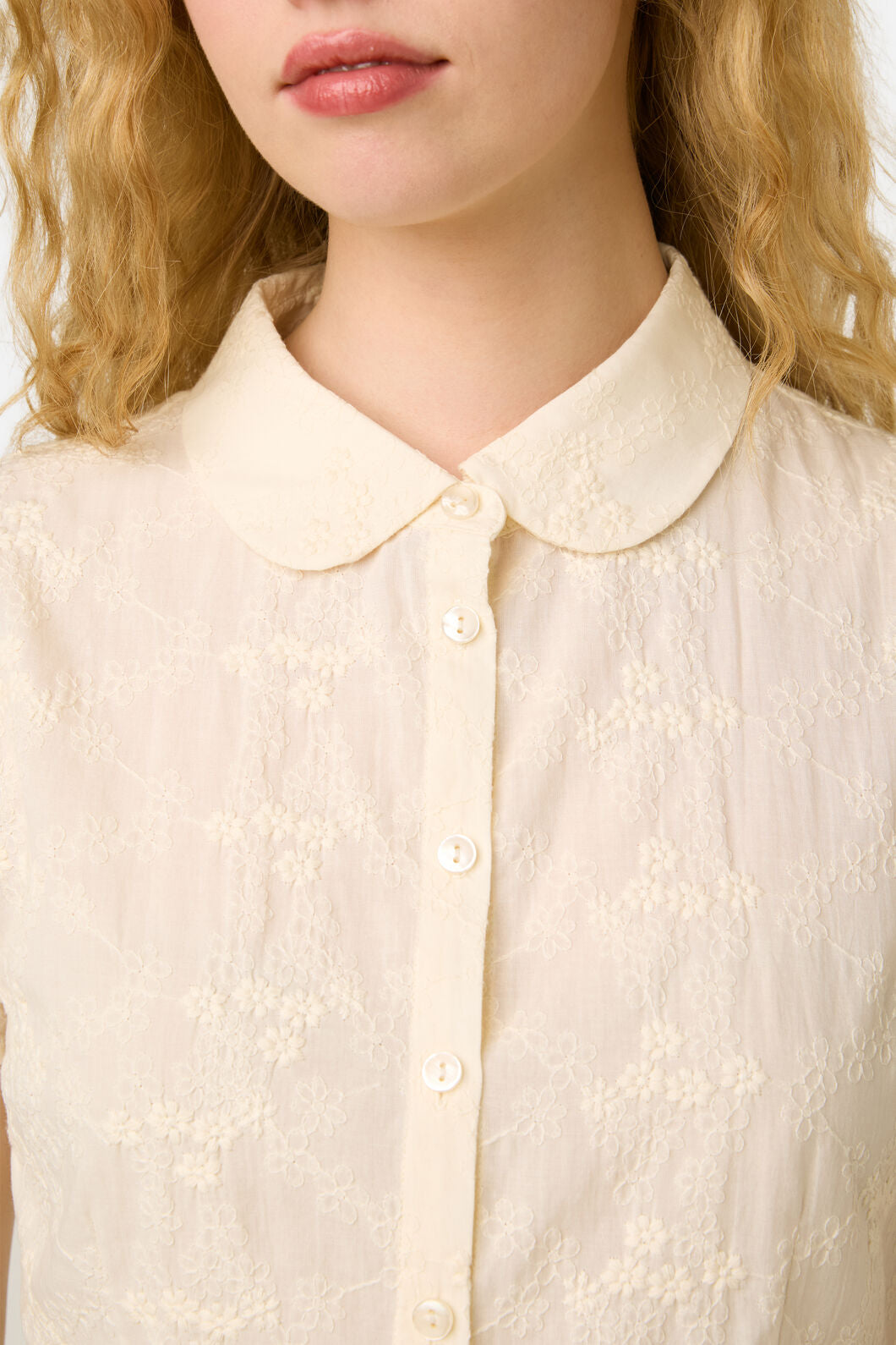 Princess Highway - Talia Broderie Blouse - cream