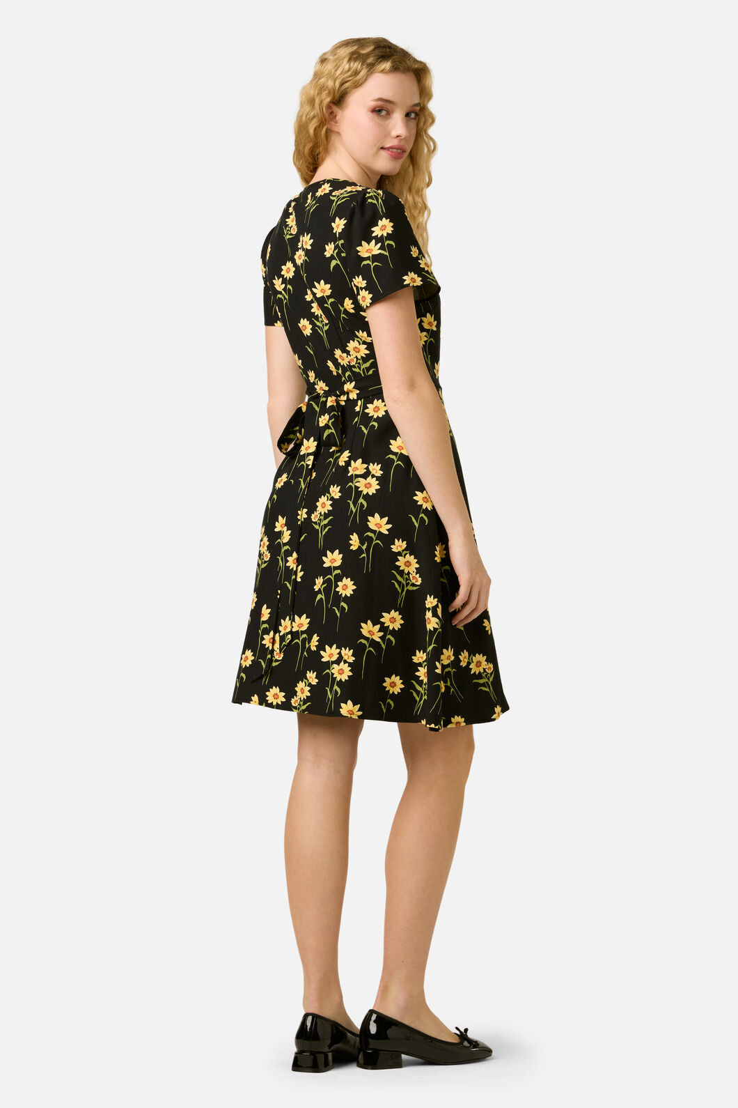 Princess Highway - Goldie Daisy Wrap Dress - black