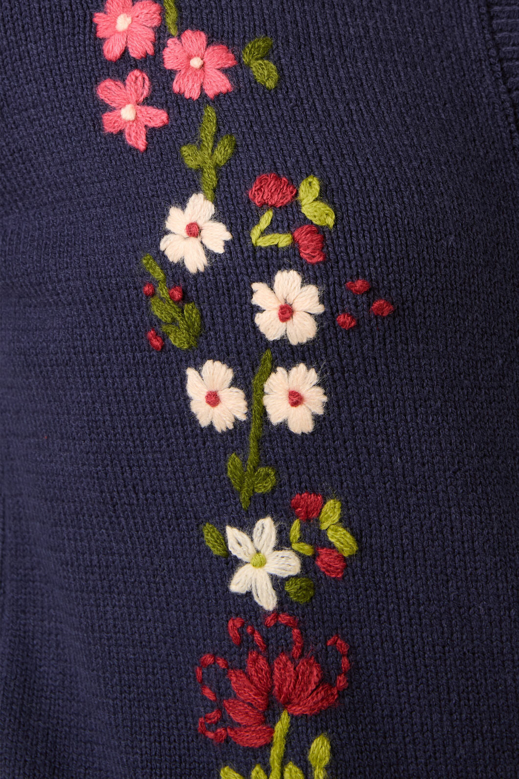 Princess Highway - Native Flora Embroidered Cardigan - navy