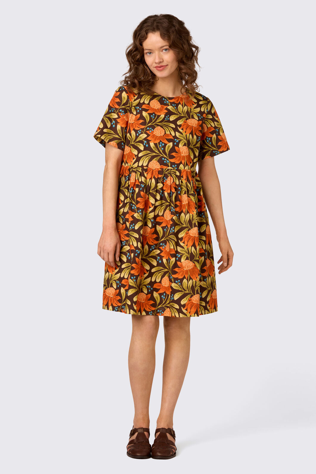 Princess Highway - Waratah Smock Dress - chocolate