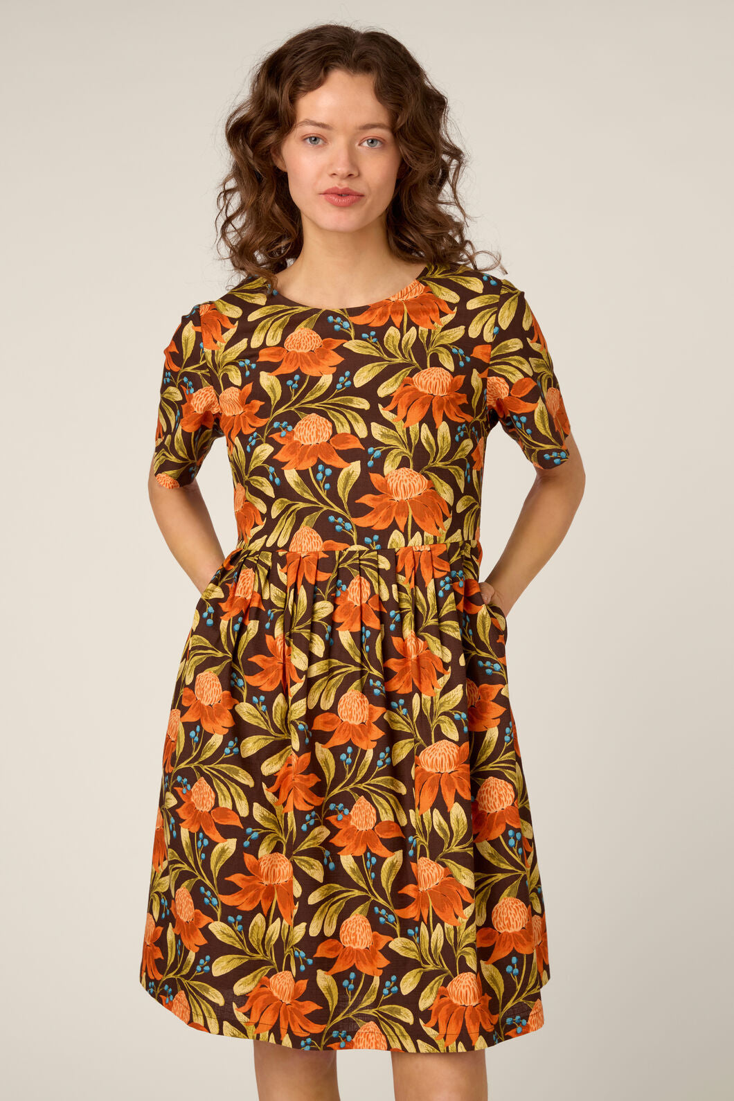 Princess Highway - Waratah Smock Dress - chocolate