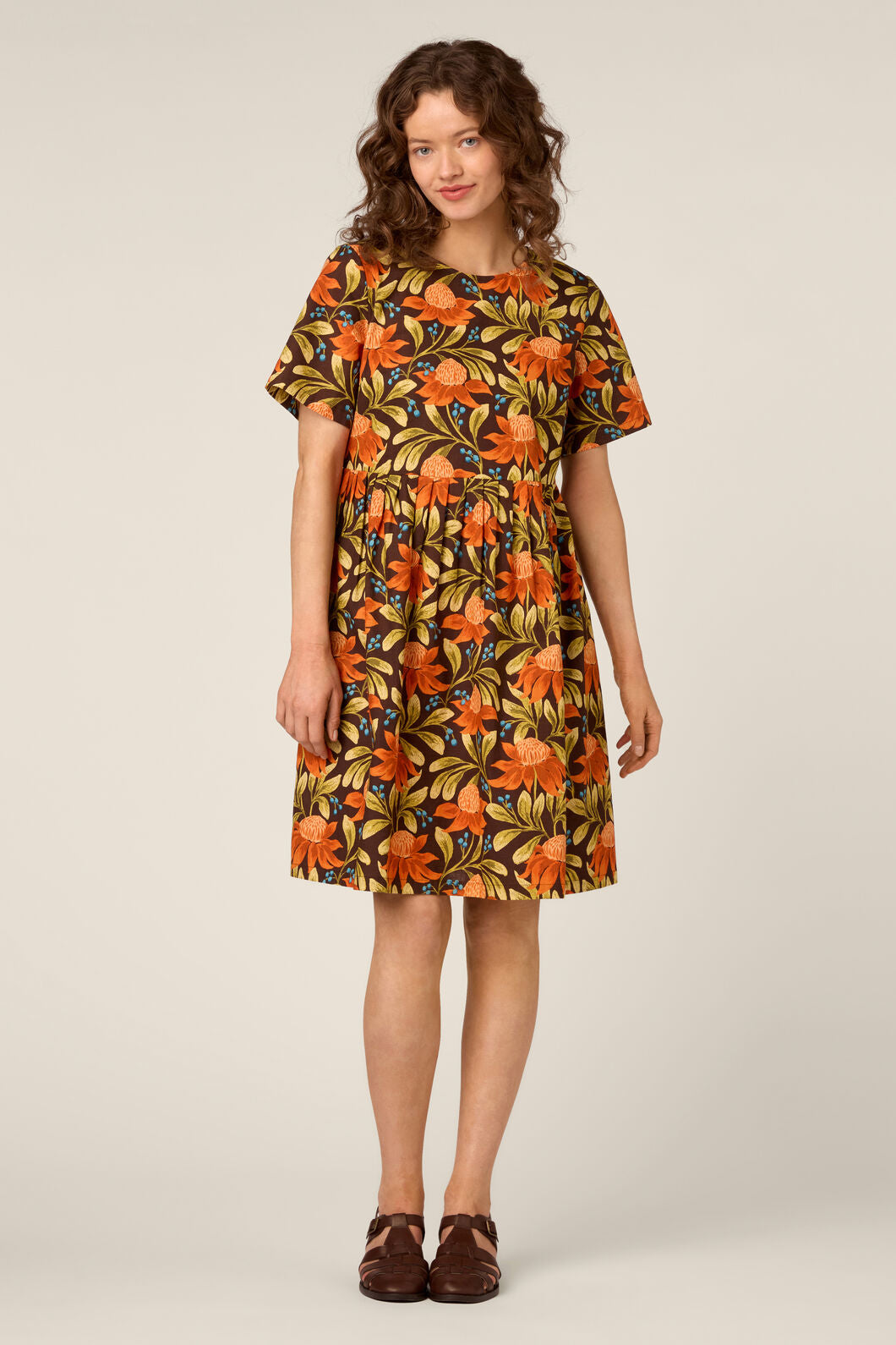 Princess Highway - Waratah Smock Dress - chocolate