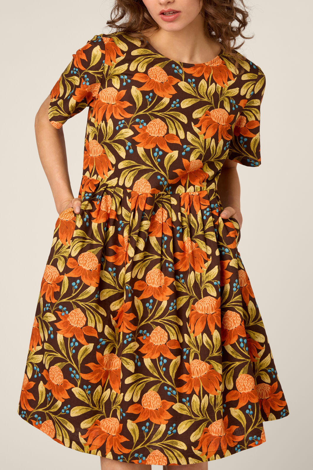 Princess Highway - Waratah Smock Dress - chocolate